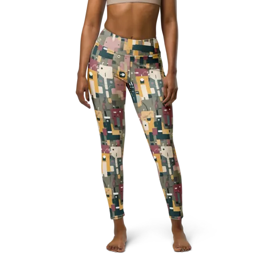 Robot Reverie on a Yoga Leggings