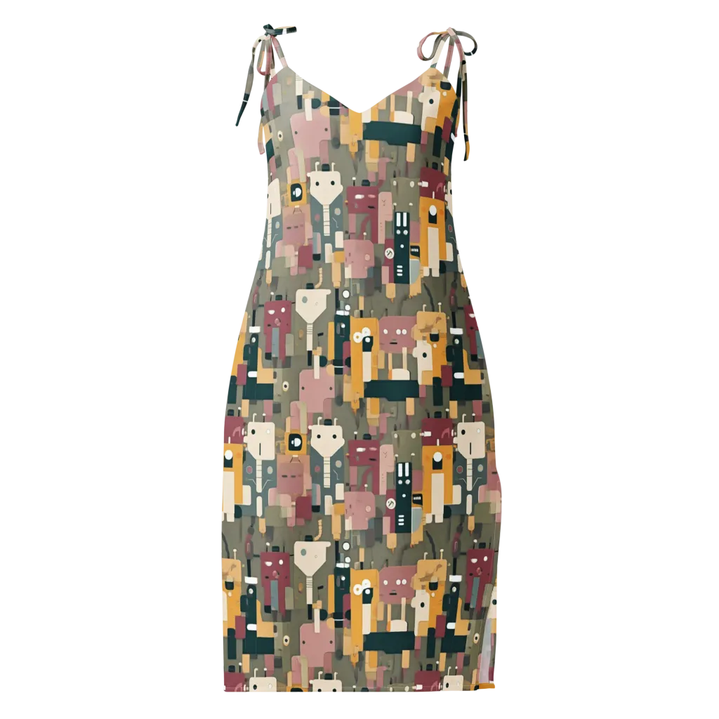 Robot Reverie on Slip Dress — Front