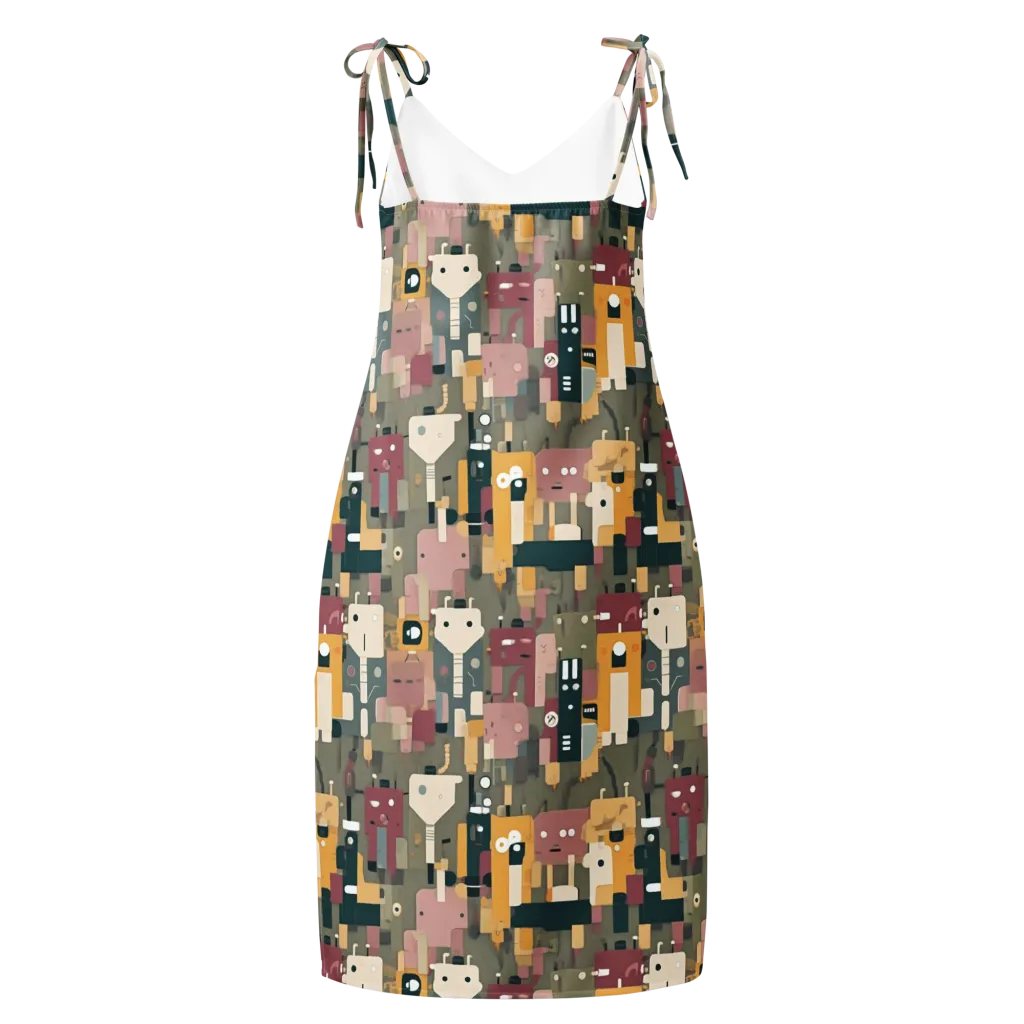Robot Reverie on Slip Dress — Back