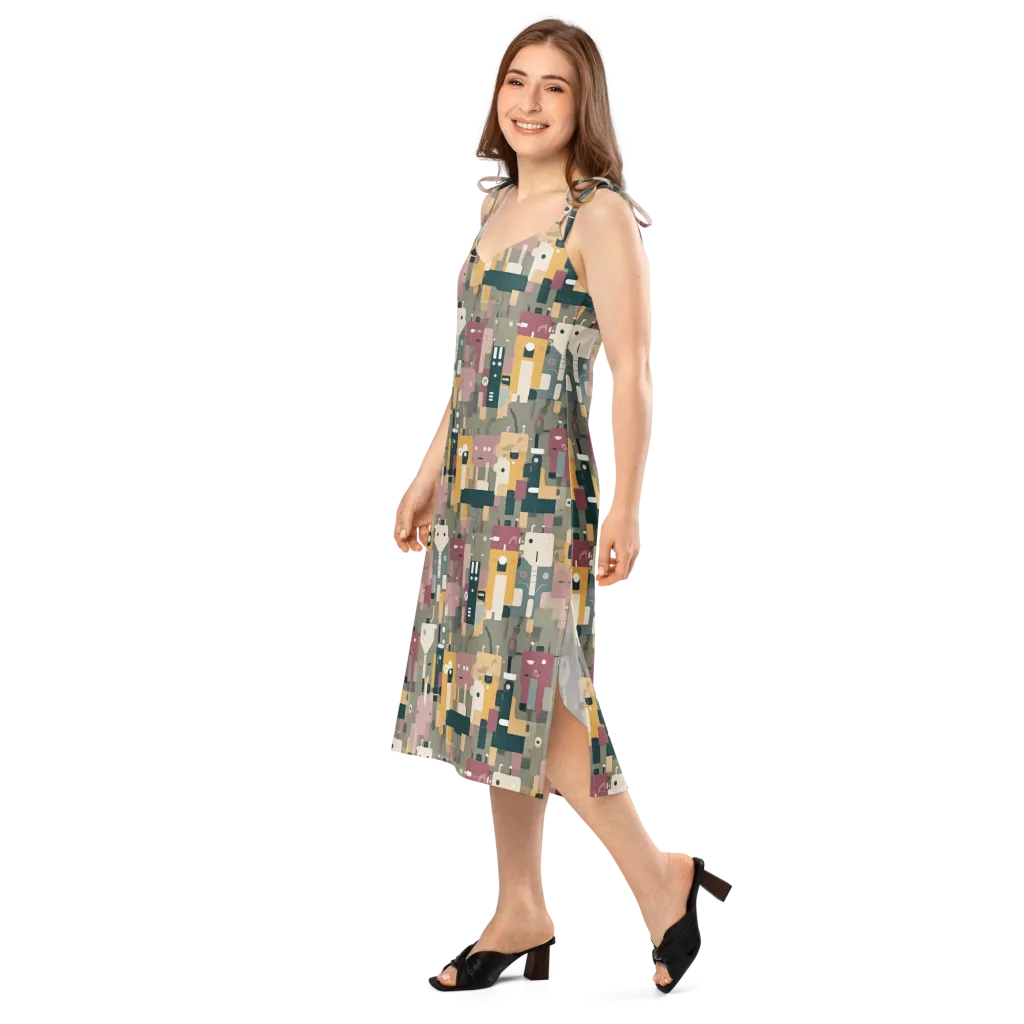 Robot Reverie on Slip Dress — Left Front