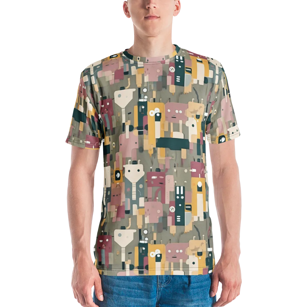 Robot Reverie on Men's Crew Neck T-Shirt — Front