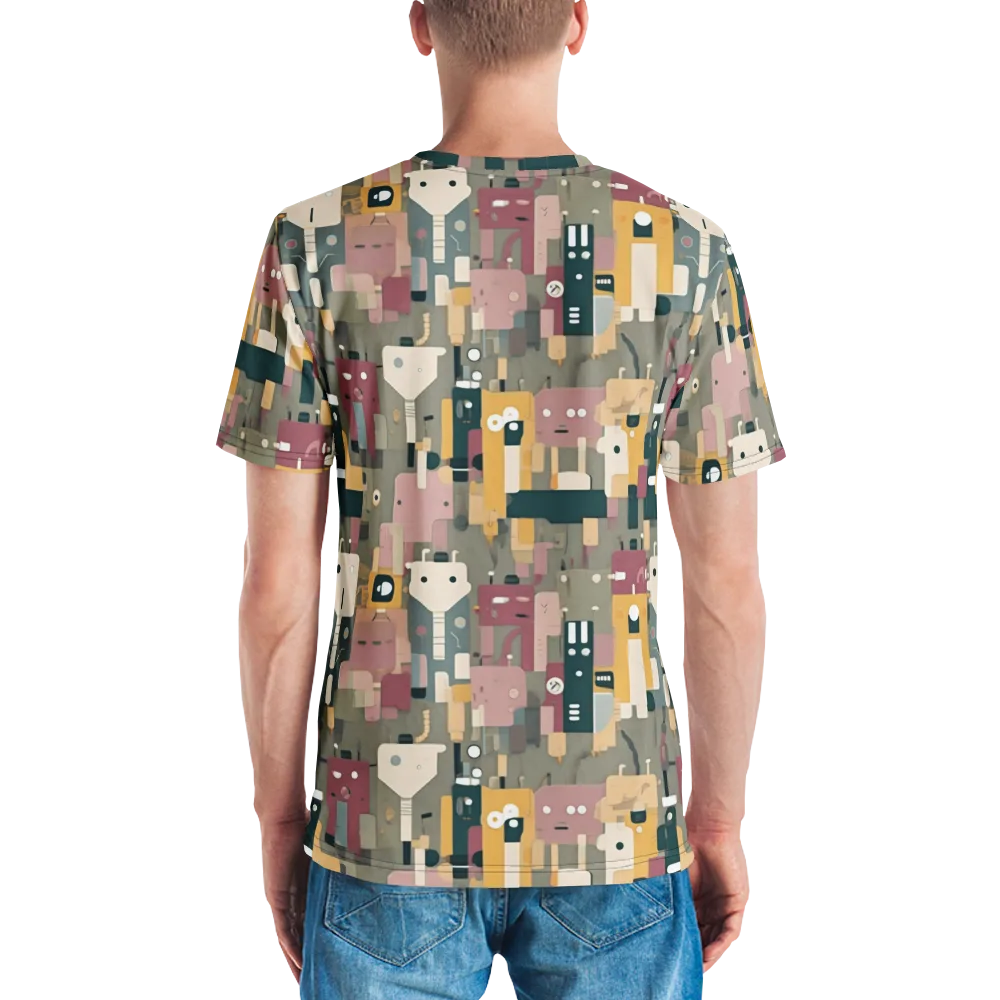 Robot Reverie on Men's Crew Neck T-Shirt — Back