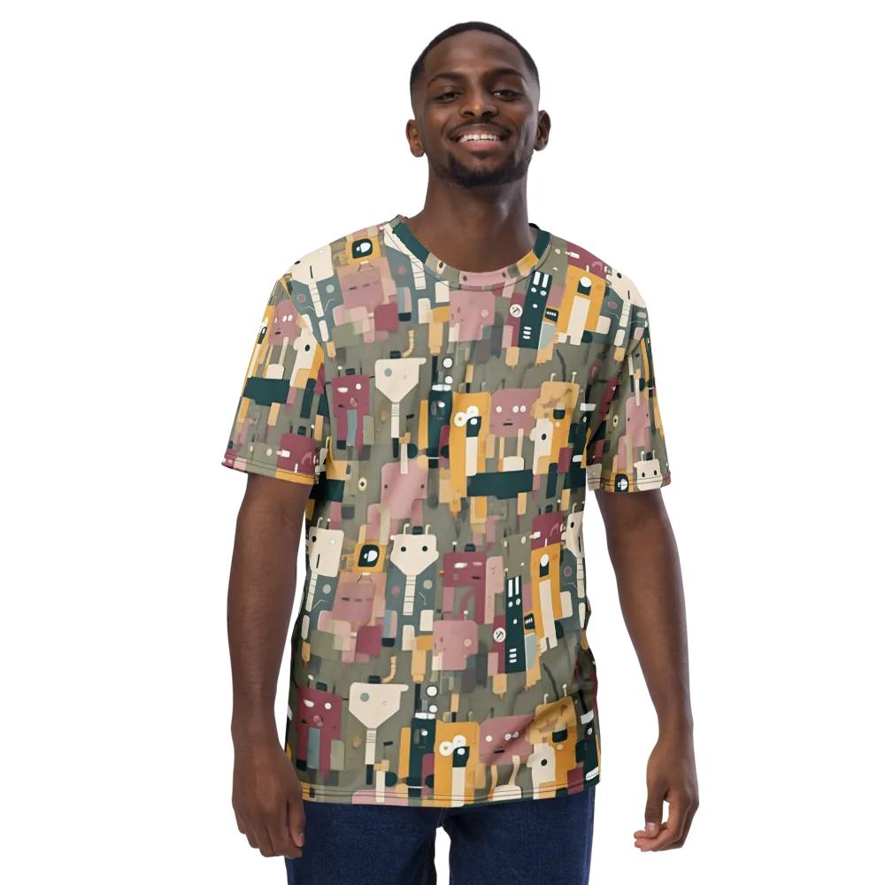 Robot Reverie on Men's Crew Neck T-Shirt — Front