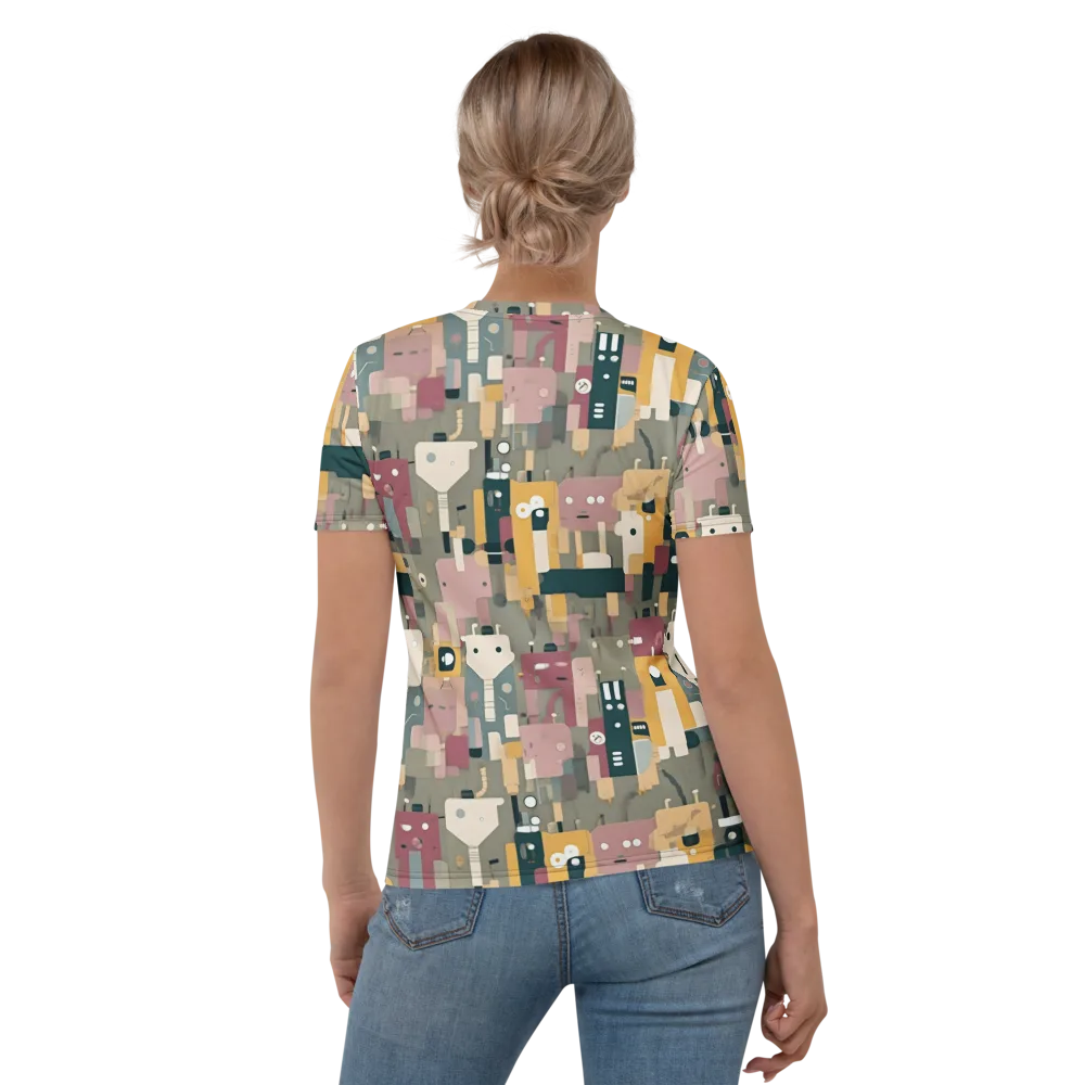 Robot Reverie on Women's Crew Neck T-Shirt — Back