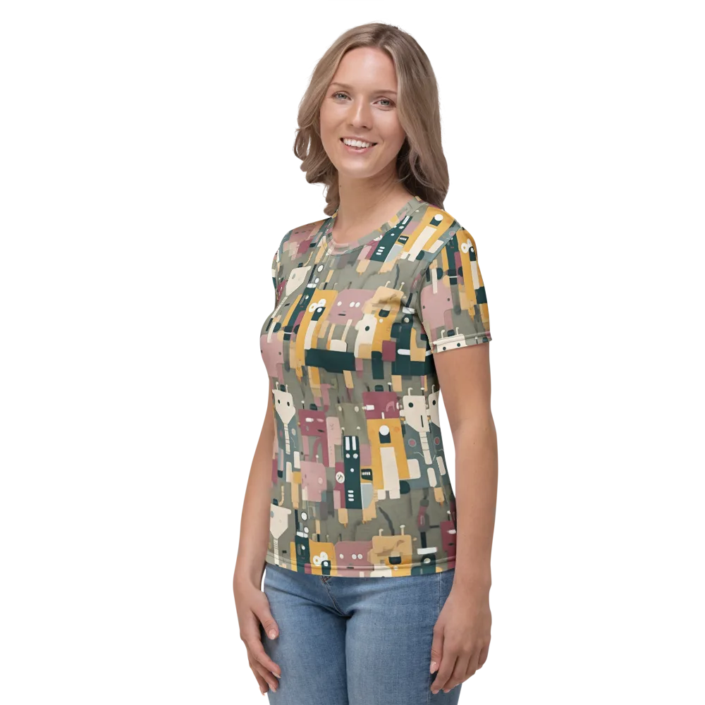 Robot Reverie on Women's Crew Neck T-Shirt — Left