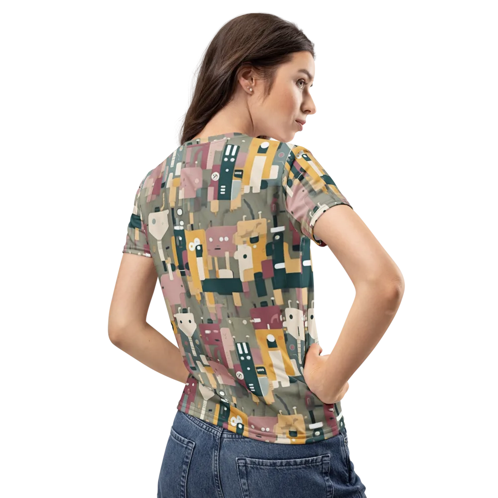 Robot Reverie on Women's Crew Neck T-Shirt — Back