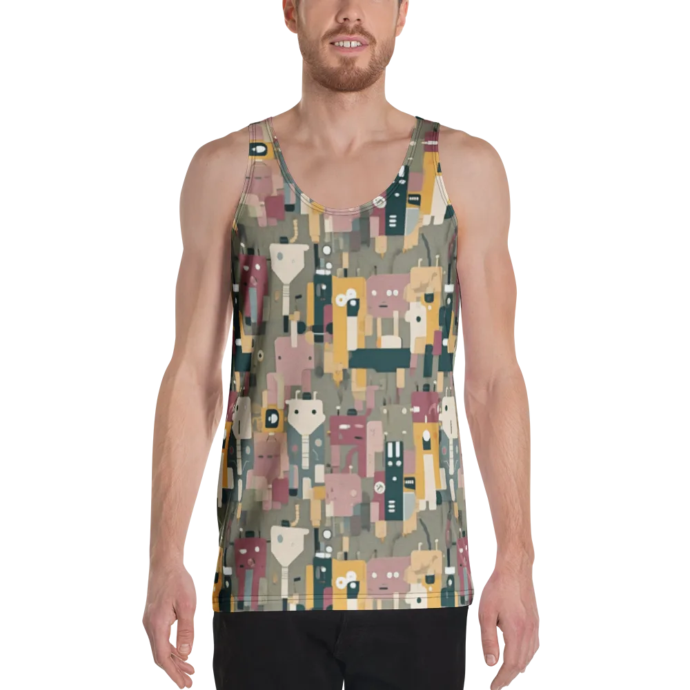 Robot Reverie on Men's Tank Top — Front