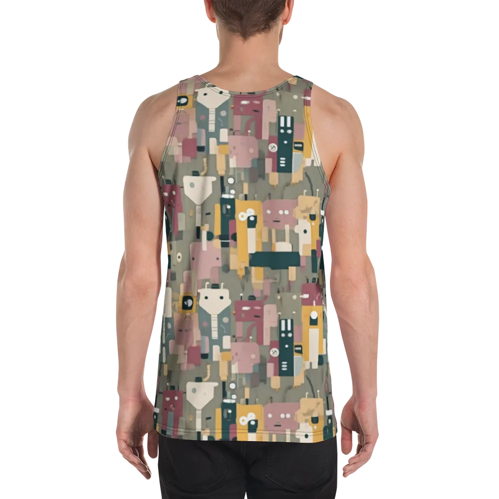 Robot Reverie on Men's Tank Top — Back