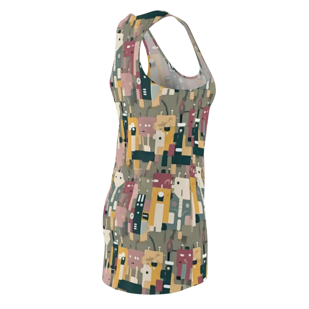 Robot Reverie on Racerback Dress — Back Side