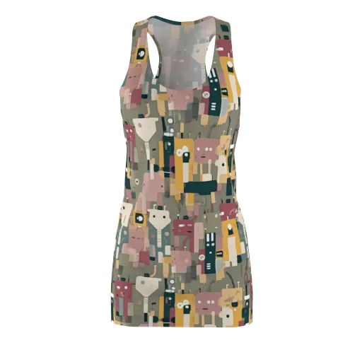 Robot Reverie on a Racerback Dress