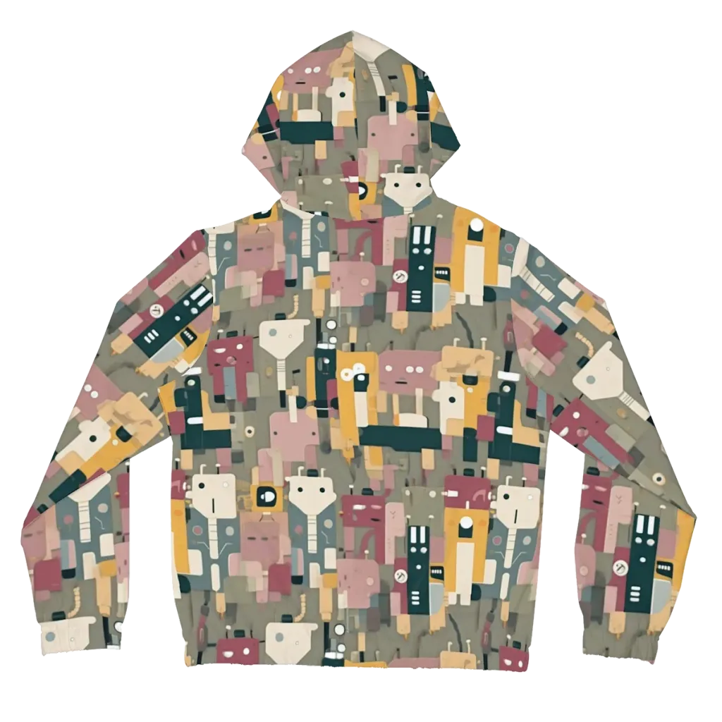 Robot Reverie on Women's Full-Zip Hoodie — Back