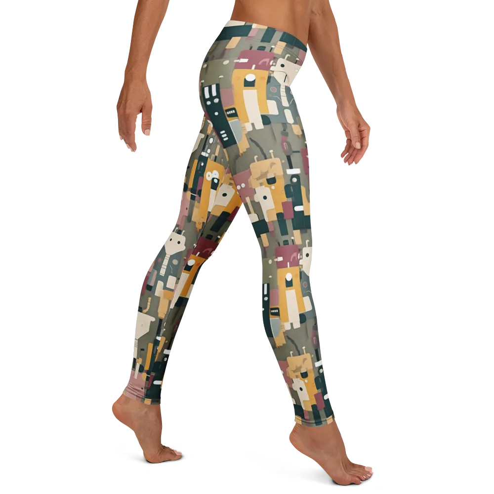 Robot Reverie on Leggings — Right