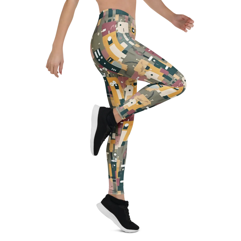 Robot Reverie on Leggings — Right