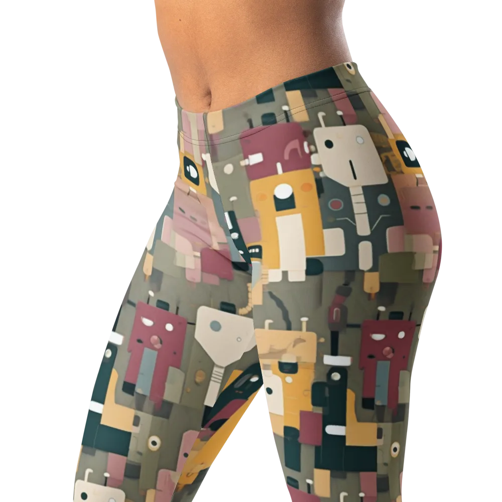Robot Reverie on Leggings — Left Front