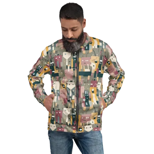 Robot Reverie on a Bomber Jacket
