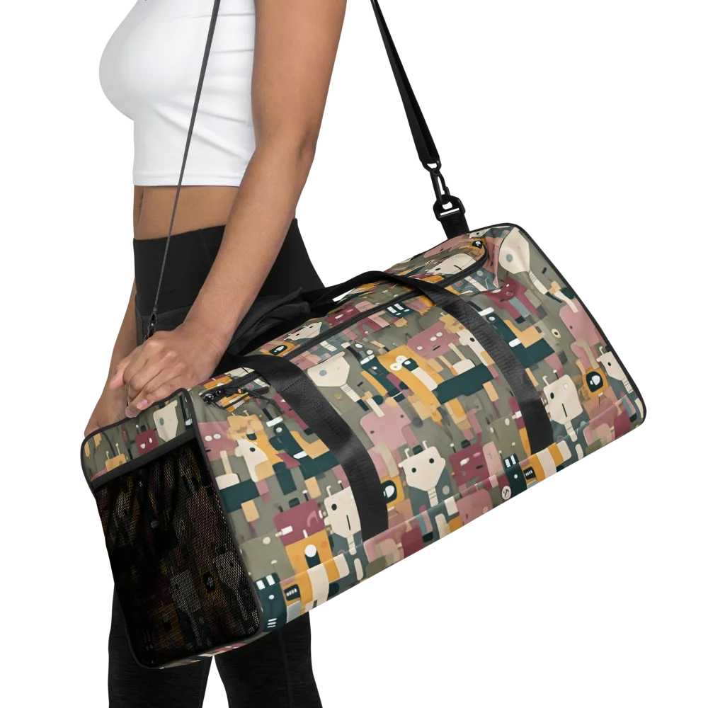 Robot Reverie on Duffle Bag — Front