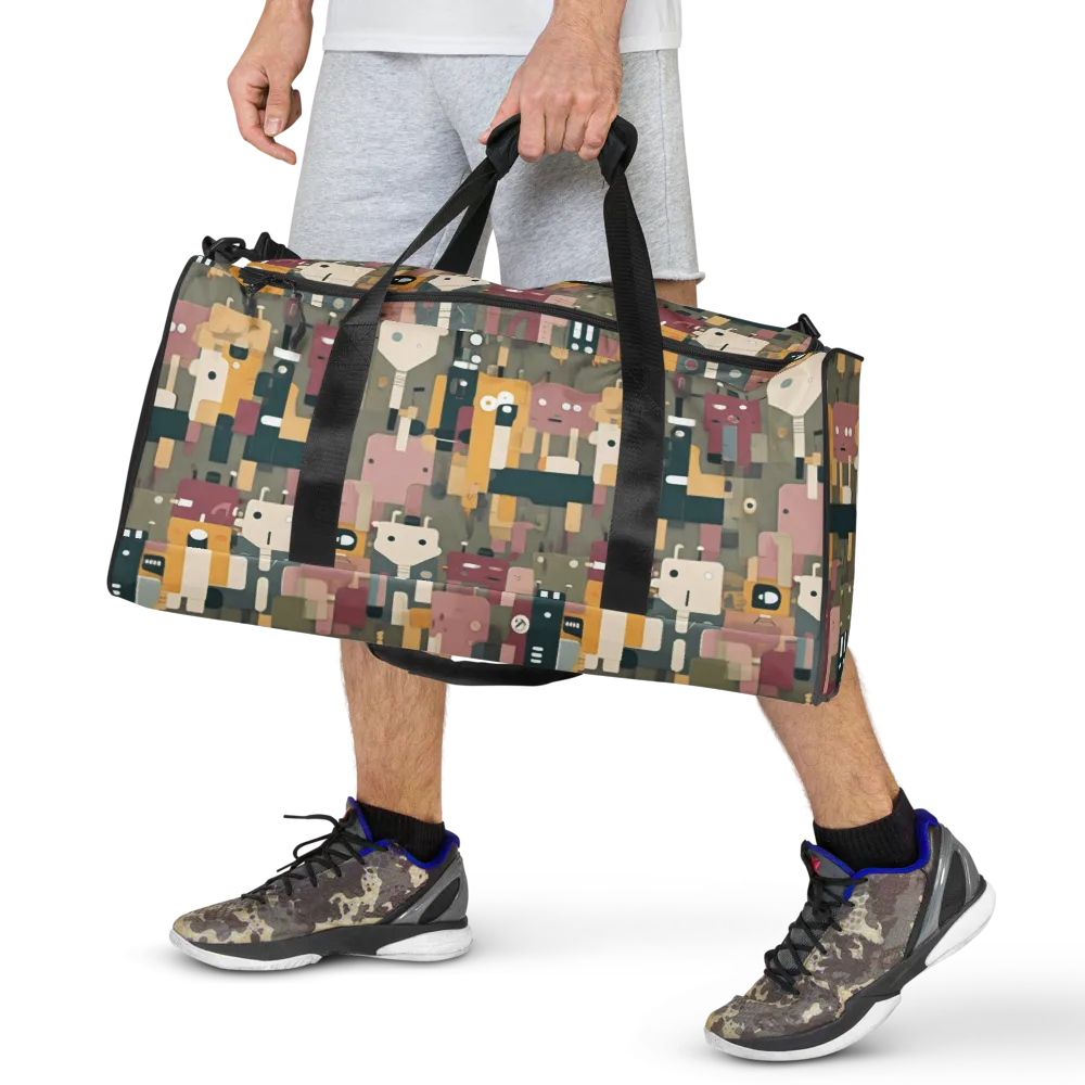 Robot Reverie on Duffle Bag — Front