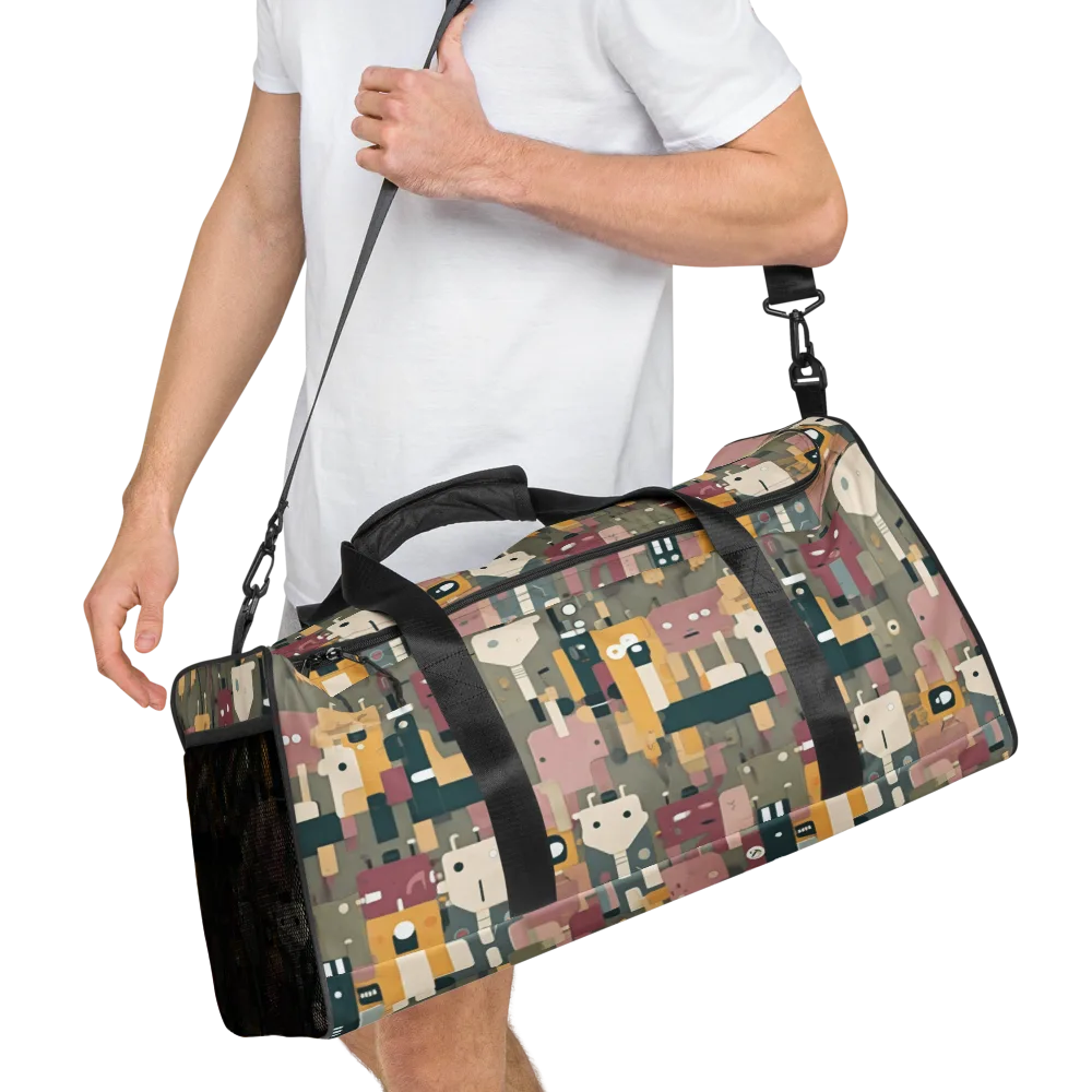 Robot Reverie on Duffle Bag — Right Front