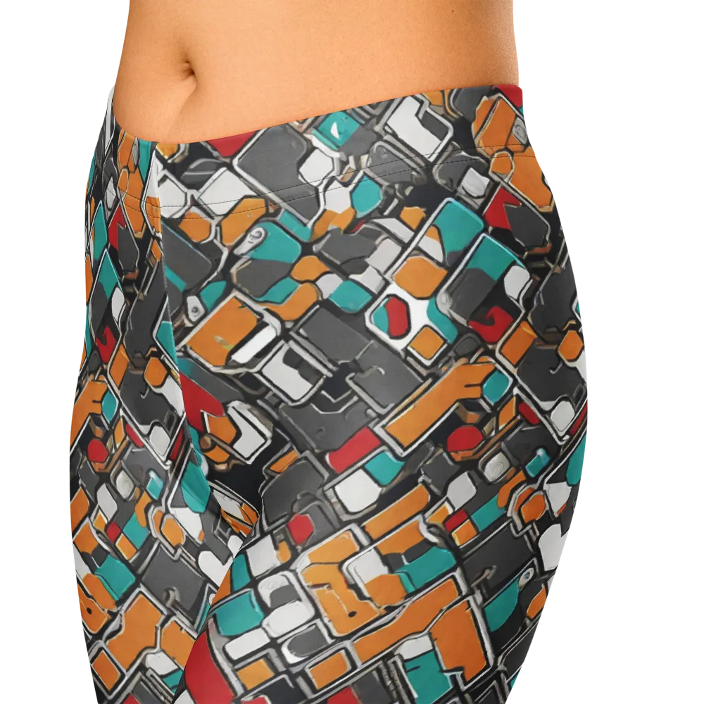 Neon Switchboard on Capri Leggings — Zoomed-in