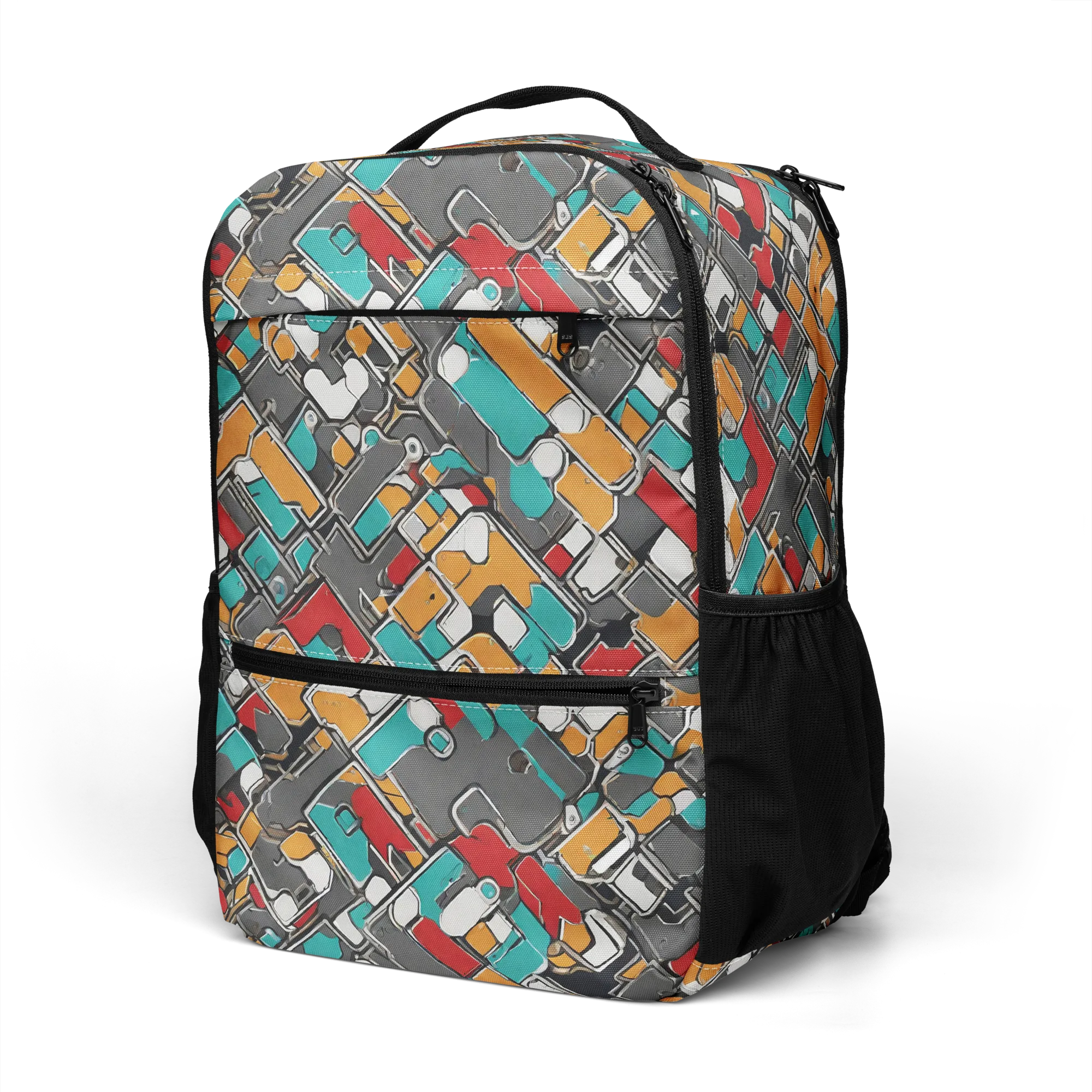 Neon Switchboard on Utility Backpack — Left Front