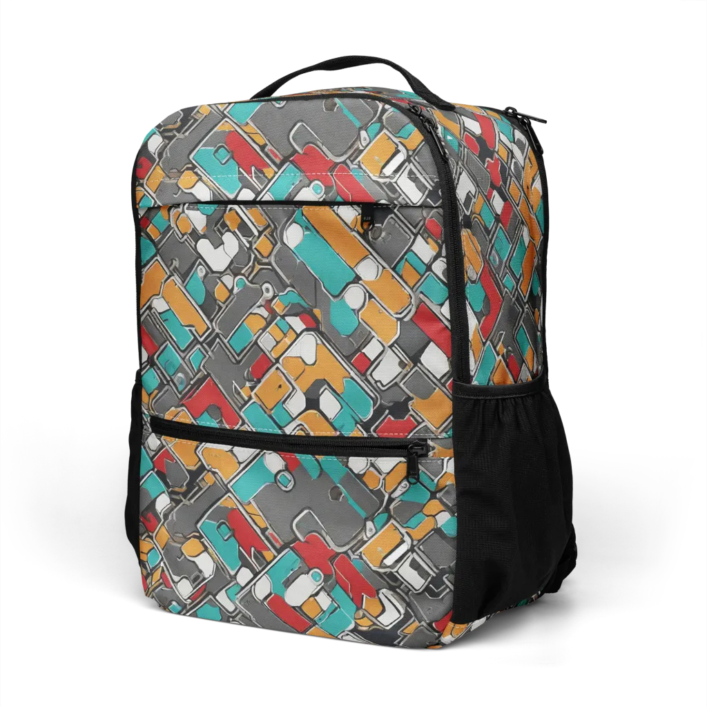 Neon Switchboard on Utility Backpack — Left Front