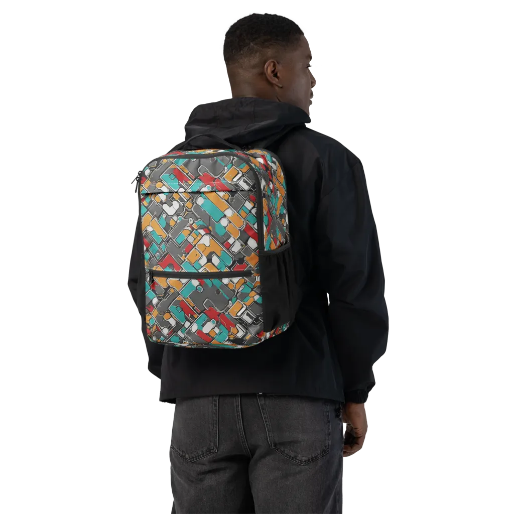 Neon Switchboard on Utility Backpack — Back