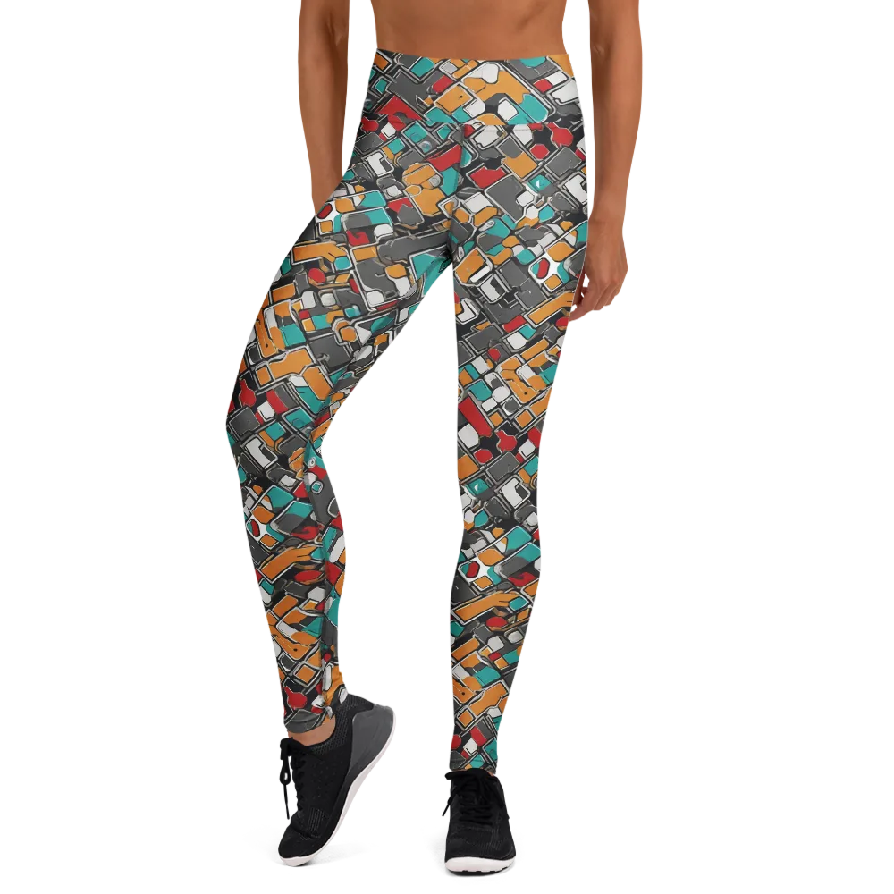 Neon Switchboard on Yoga Leggings — Front