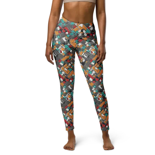 Neon Switchboard on a Yoga Leggings