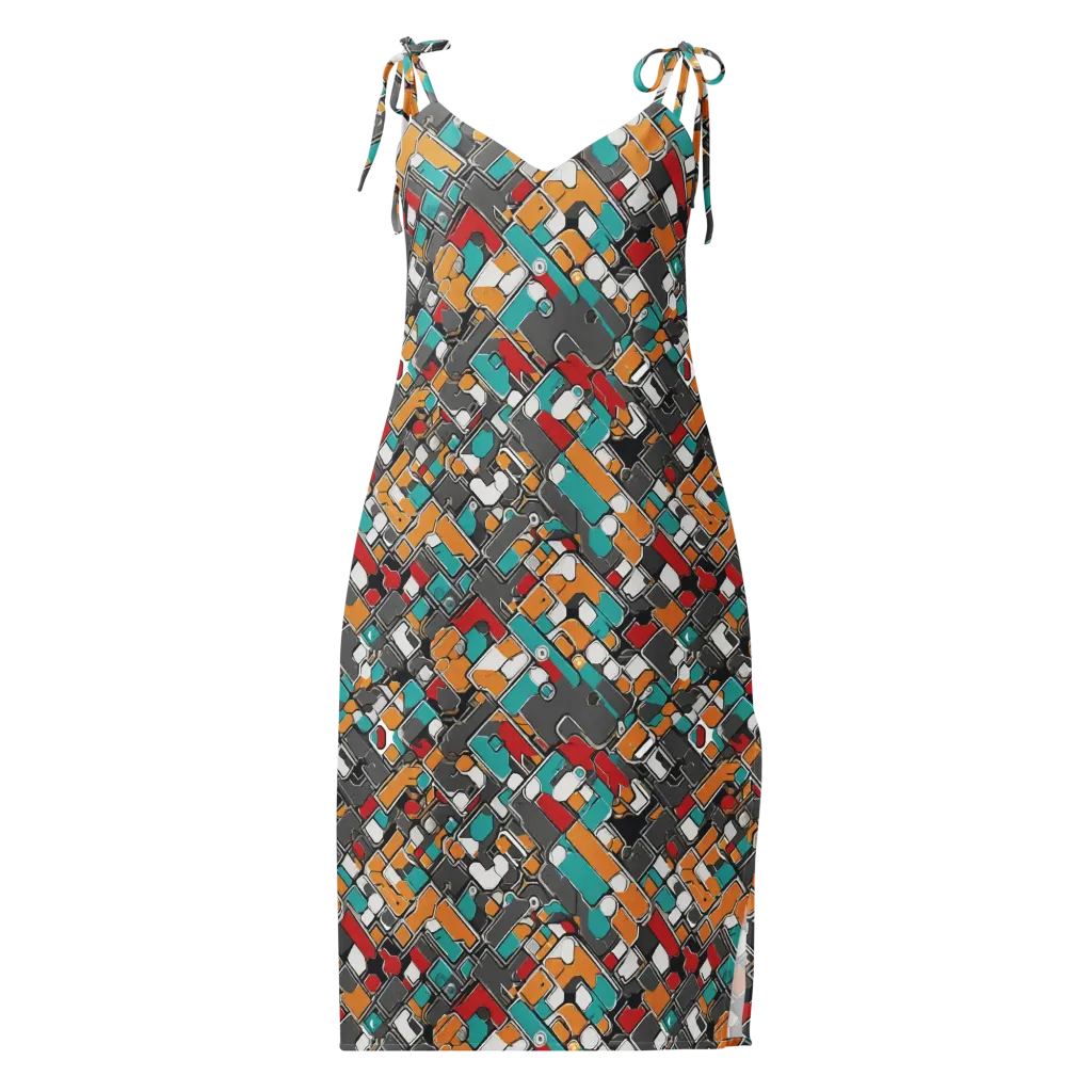 Neon Switchboard on Slip Dress — Front