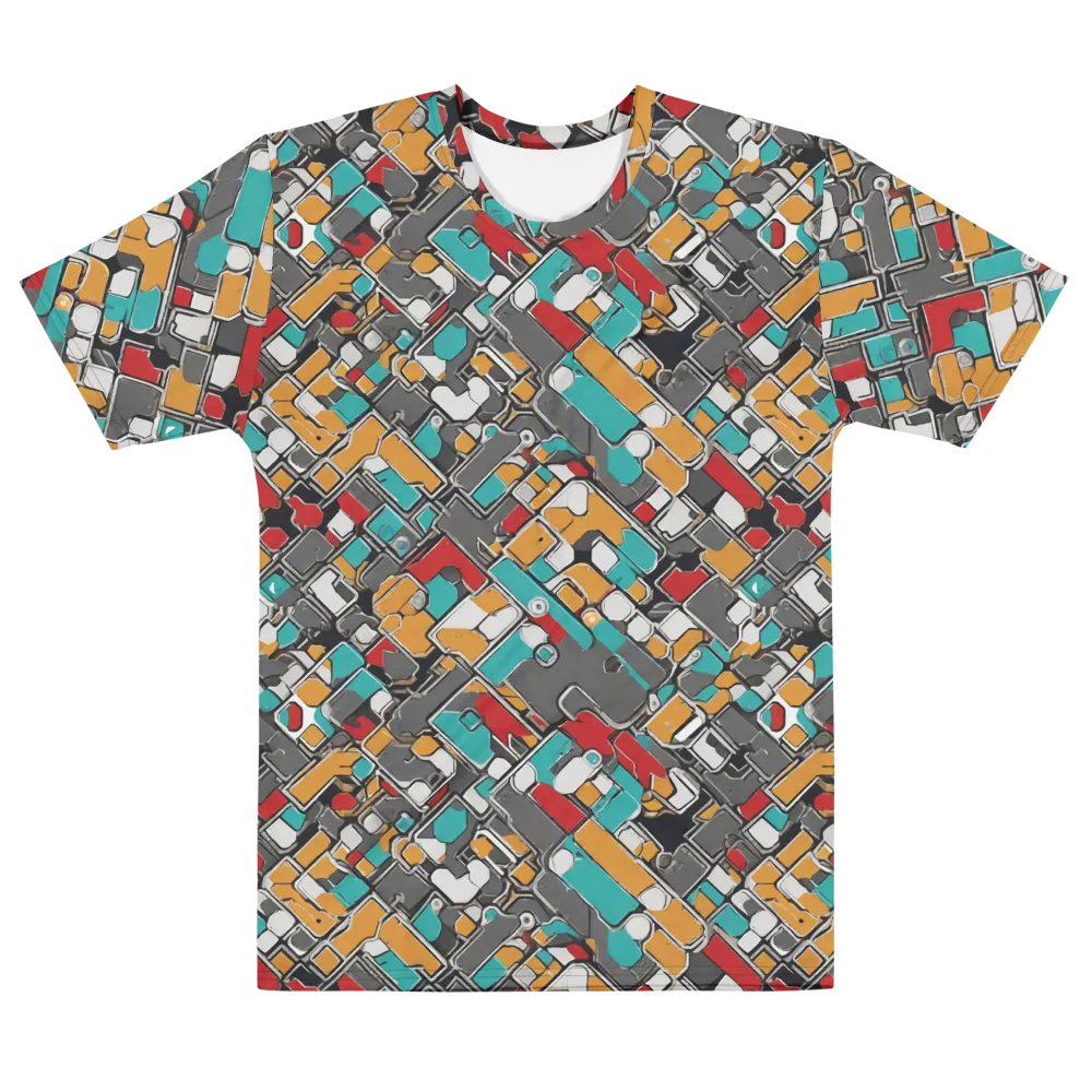Neon Switchboard on Men's Cotton Crew Neck T-Shirt — Front