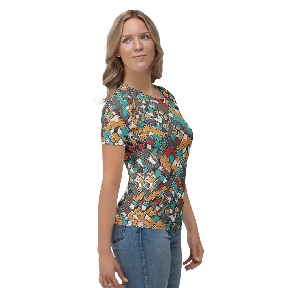 Neon Switchboard on Women's Crew Neck T-Shirt — Right