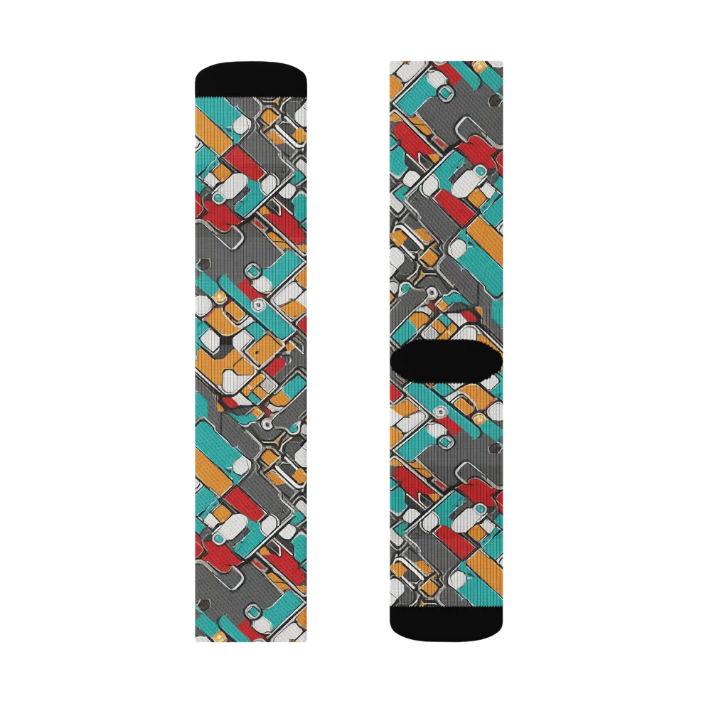 Neon Switchboard on Socks — Right Sock