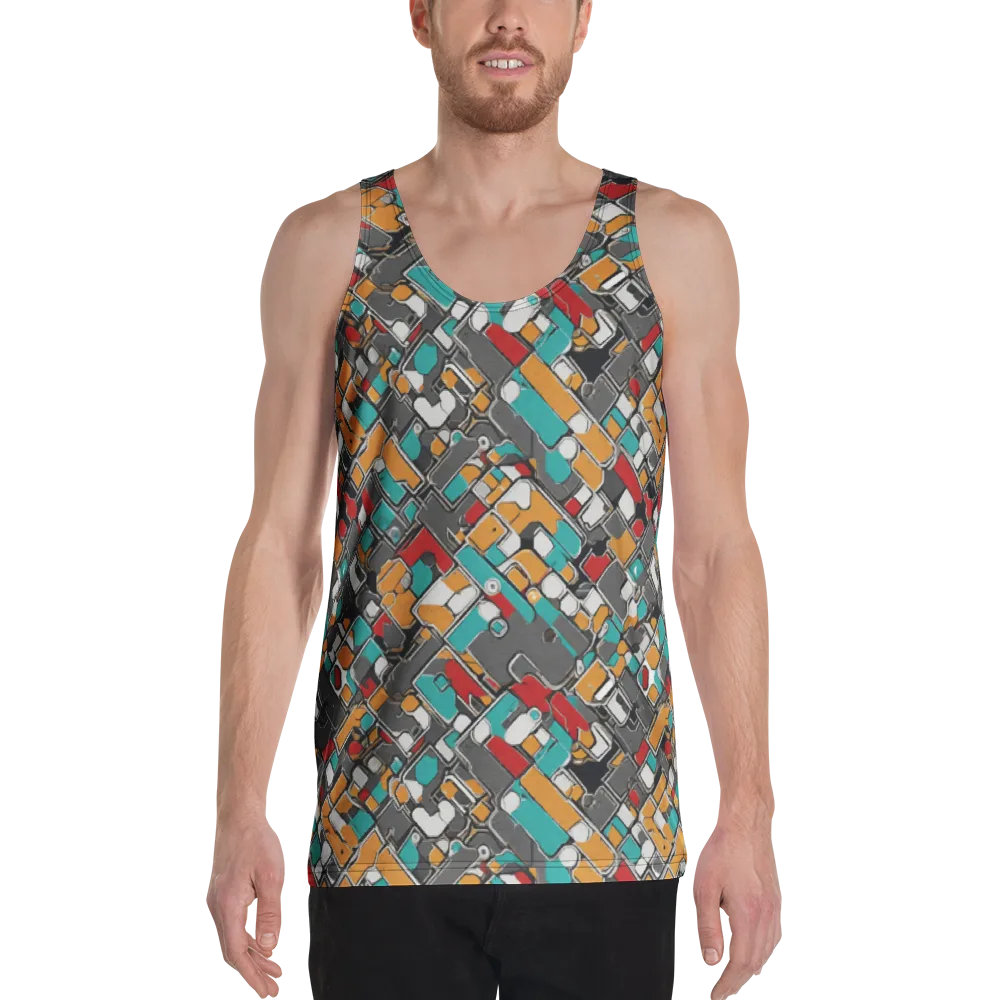 Neon Switchboard on Men's Tank Top — Front