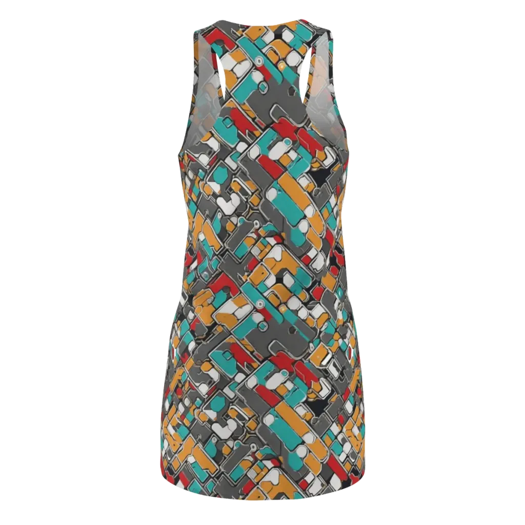 Neon Switchboard on Racerback Dress — Back