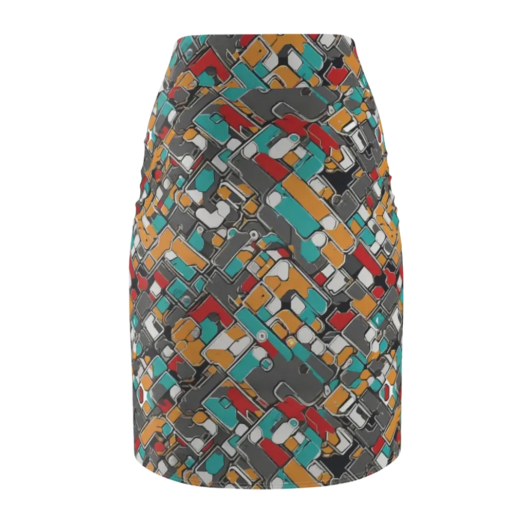 Neon Switchboard on Pencil Skirt — Back
