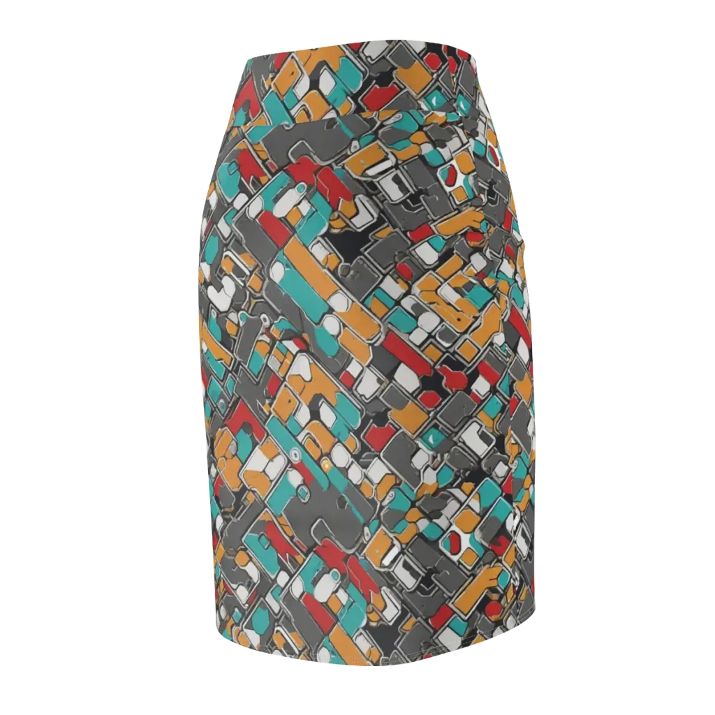 Neon Switchboard on Pencil Skirt — Back Side