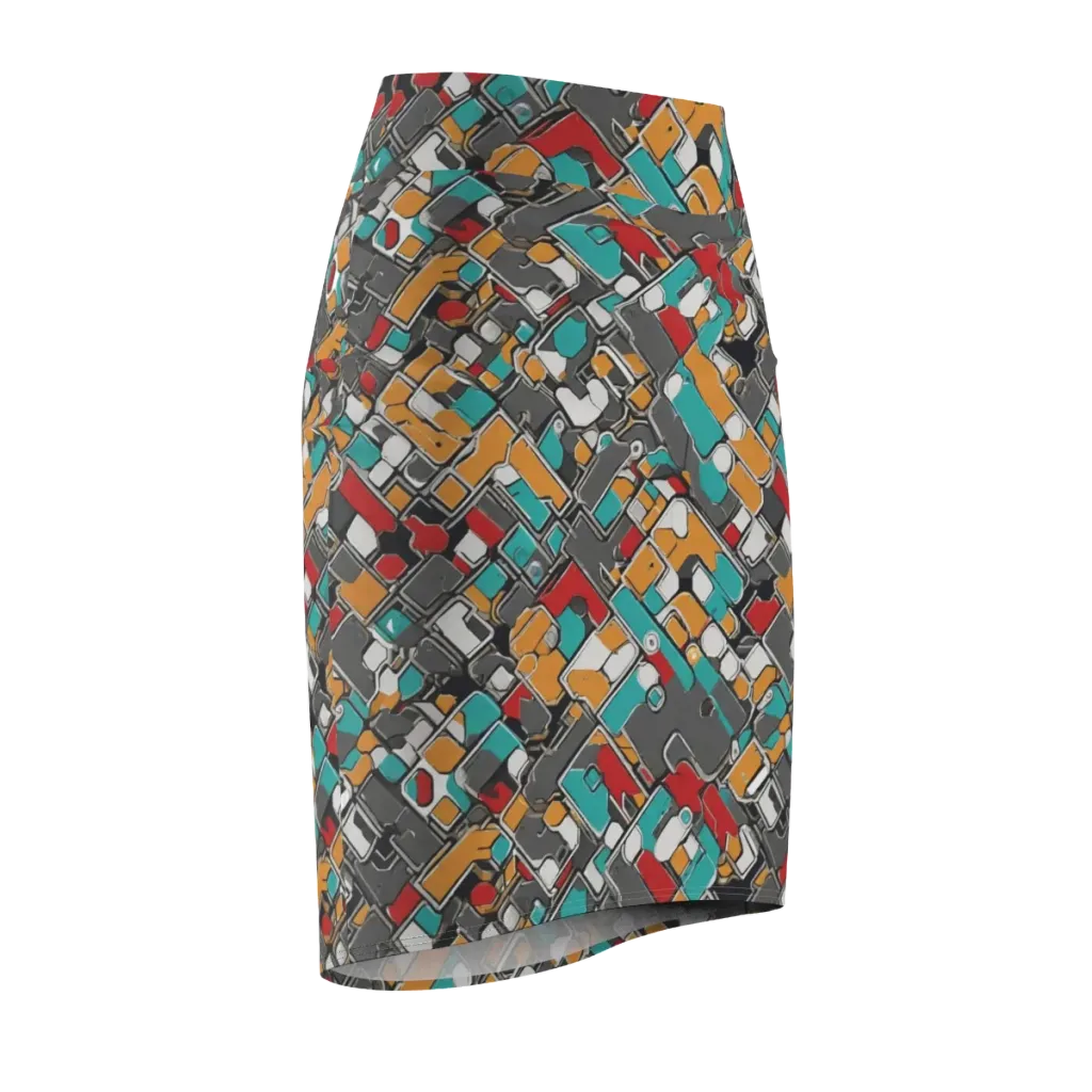 Neon Switchboard on Pencil Skirt — Front Side