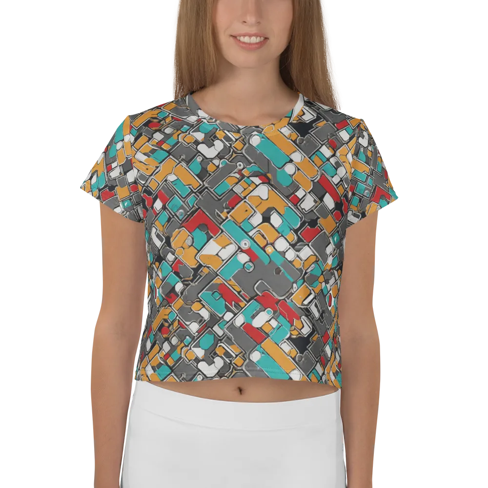 Neon Switchboard on Crop Tee — Front