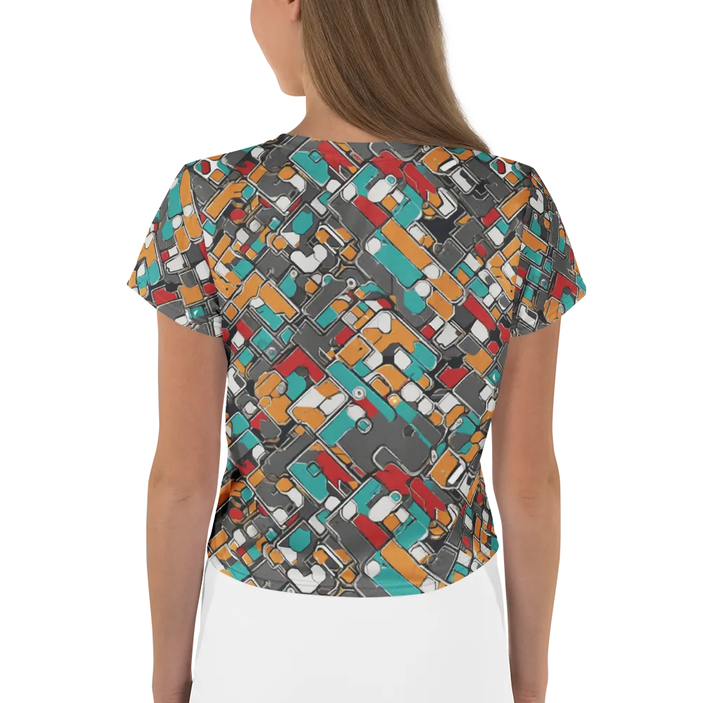Neon Switchboard on Crop Tee — Back