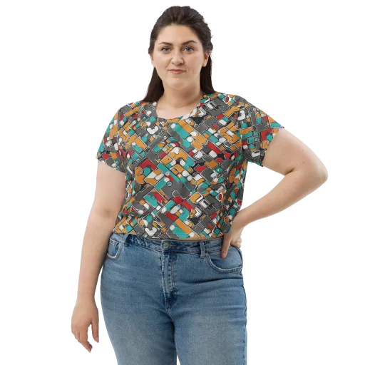 Neon Switchboard on a Crop Tee