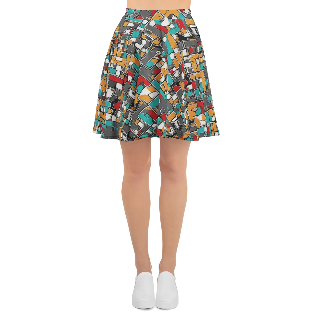 Neon Switchboard on Skater Skirt — Front