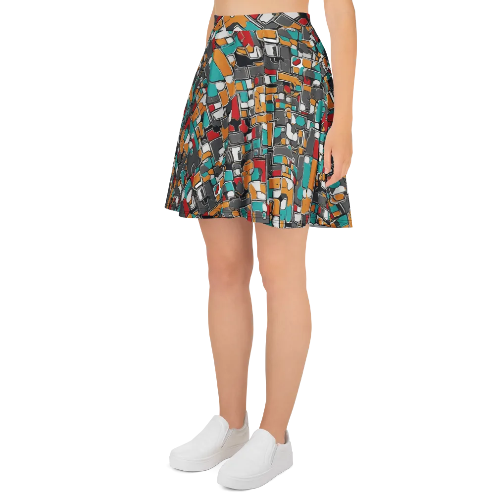 Neon Switchboard on Skater Skirt — Left