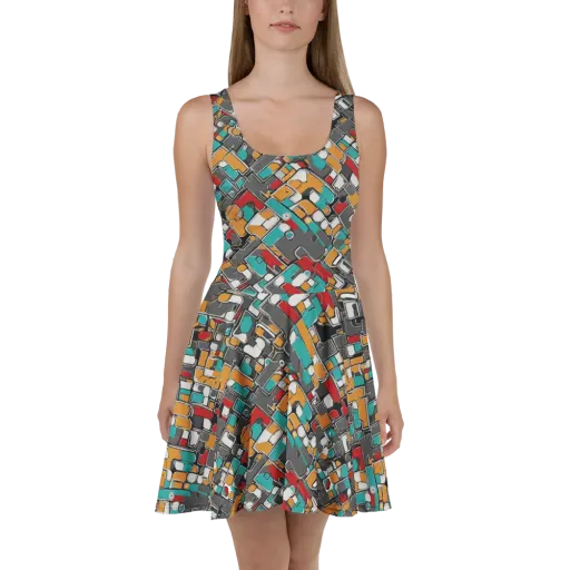 Neon Switchboard on a Skater Dress