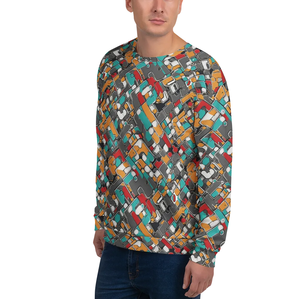 Neon Switchboard on Sweatshirt — Left Front