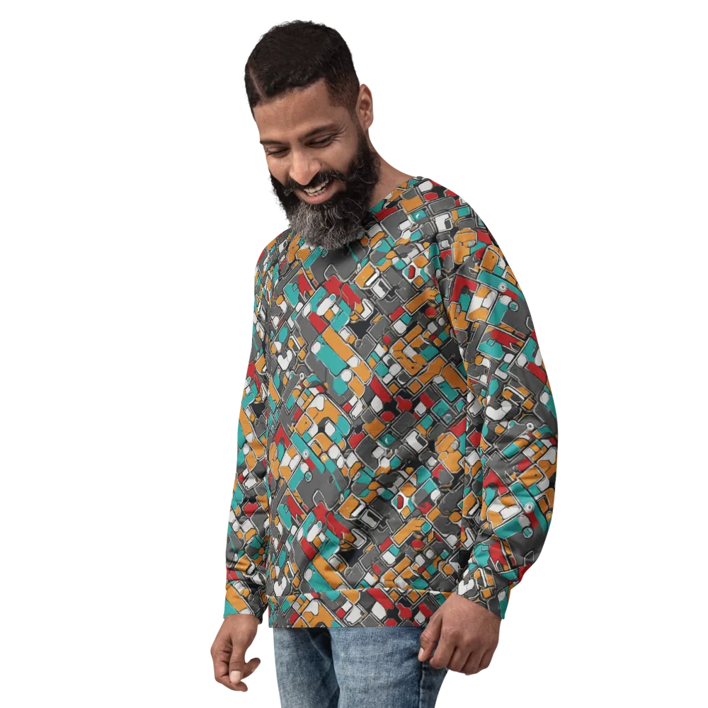 Neon Switchboard on Sweatshirt — Left Front