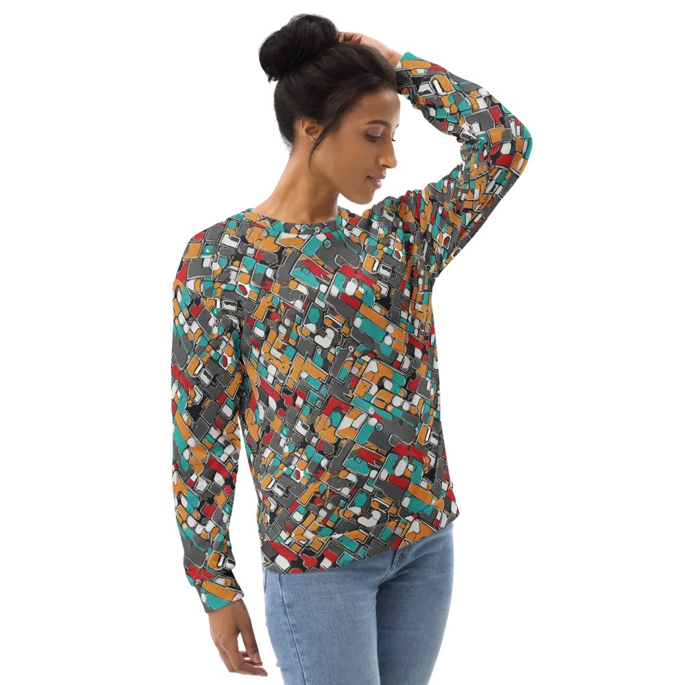 Neon Switchboard on Sweatshirt — Right Front