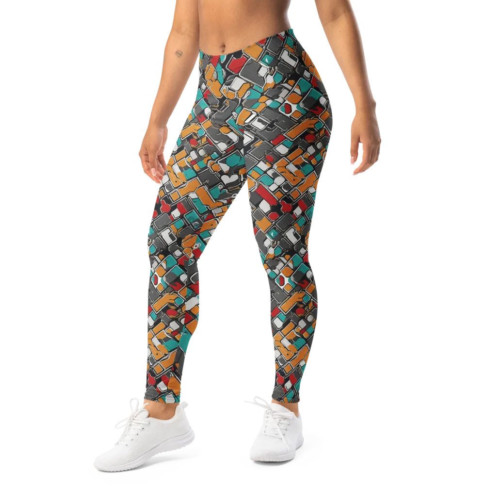Neon Switchboard on Leggings — Left Front
