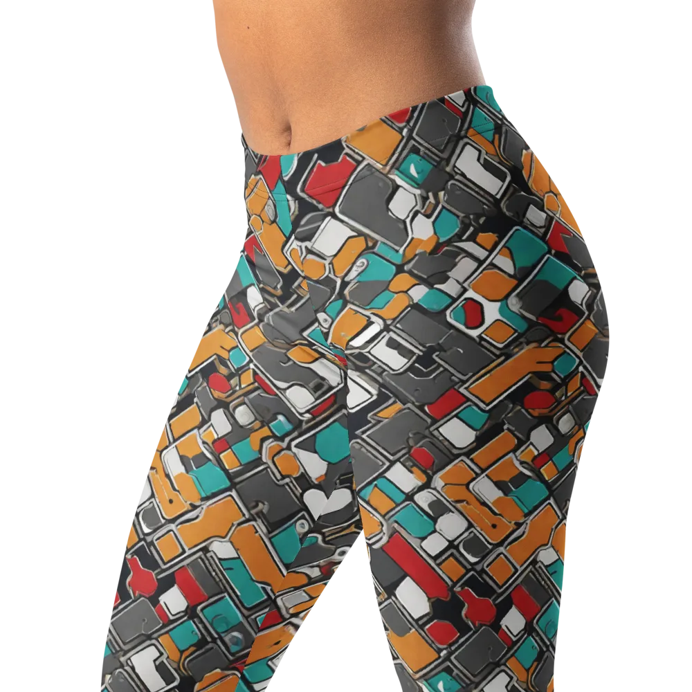 Neon Switchboard on Leggings — Left Front