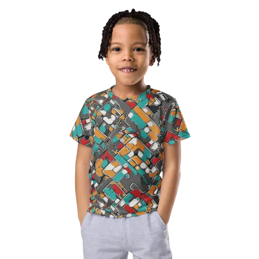 Neon Switchboard on a Kids Crew Neck T-Shirt