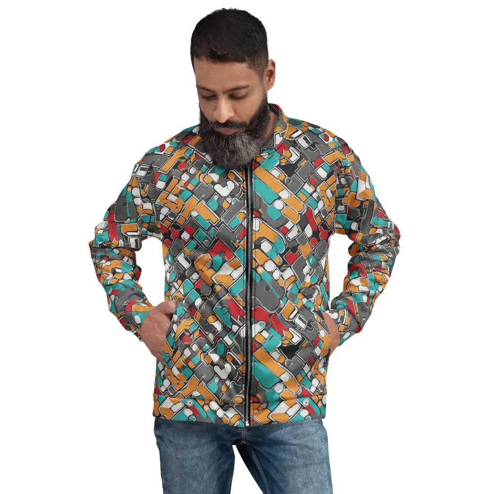 Neon Switchboard on Bomber Jacket — Front